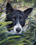 F&S Gift Store Dog portrait, custom Pet portrait, Dog Painting, Dog art - oil painting on canvas. 50% DEPOSIT. Handmade Custom pet portrait.