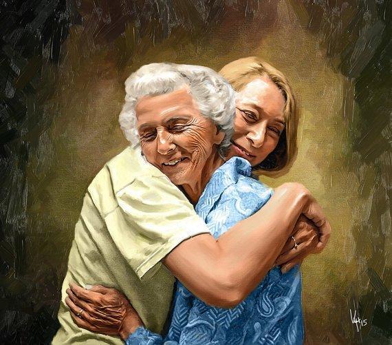 Personalized Oil Painting From Photos, handcraft art on Canvas-Show Case GNI101541-12