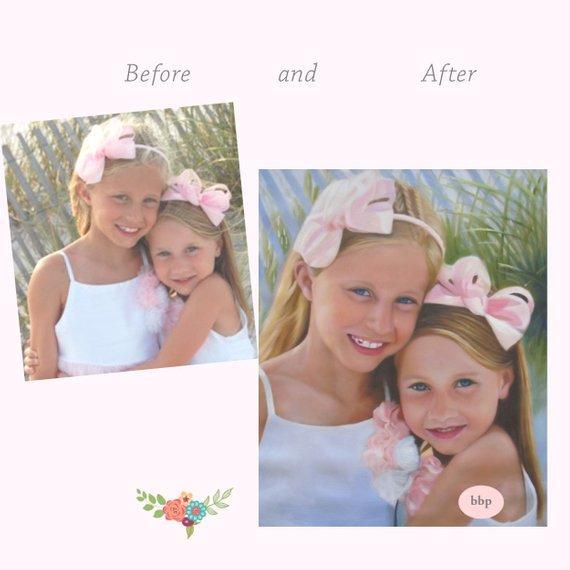 Personalized Oil Painting From Photos, handcraft art on Canvas-Show Case COB100433-12