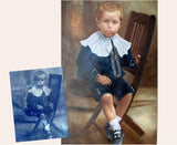 F&S Gift Store Vintage Oil Painting from Photo. Custom Oil Portrait.Personalized Portrait. Custom Painting. Painting. Vintage photo. Vintage oil painting.