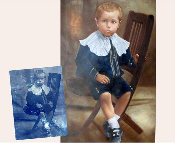 Personalized Oil Painting From Photos, handcraft art on Canvas-Show Case DCO102571-24