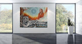 F&S Gift Store Esoteric, custom, personalized original oil paintings, portrait, Tiger, Surralismus, fantasy, symbolism, flower of life, tree