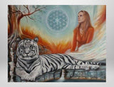 F&S Gift Store Esoteric, custom, personalized original oil paintings, portrait, Tiger, Surralismus, fantasy, symbolism, flower of life, tree