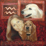F&S Gift Store Custom, personalized original oil painting, animal portrait, Zodiac, oil portrait, dog portrait, painting your desire