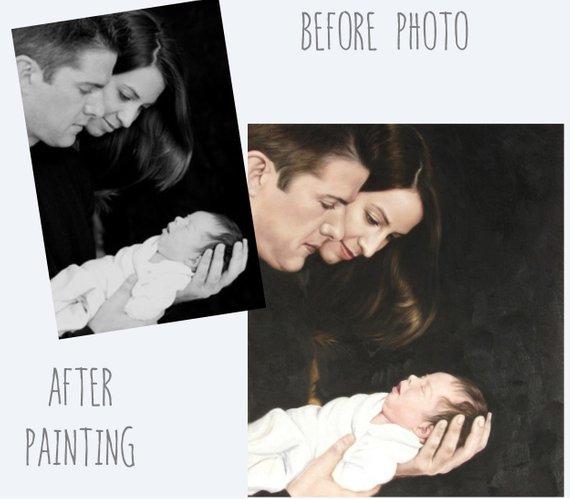 F&S Gift Store 3 Subjects. Family Custom Portrait. Custom Oil Portrait. Custom painting. Family Portrait.Commission Painting. Custom Oil Painting. 5 Sizes