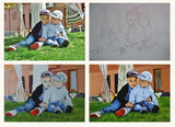F&S Gift Store Custom Portrait, Canvas painting, Child Custom portrait, Children painting, Custom Art, Family Portrait, Realistic portraits, Woman Painting