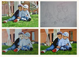 Personalized Oil Painting From Photos, handcraft art on Canvas-Show Case ECR101344-30