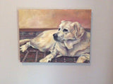 F&S Gift Store Pet Portrait, Pet Painting, Pet/animal Art, Dog Portrait, Customizable original art, Wall Art, Dog Lover Art, Yellow or White Lab Portrait