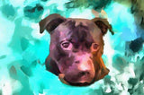 F&S Gift Store Custom dog paintings - dog portraits - Puppy paintings - realistic pet painting from your photos - oil acrylic mix