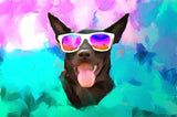 F&S Gift Store Custom dog paintings - dog portraits - Puppy paintings - realistic pet painting from your photos - oil acrylic mix
