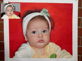 Personalized Oil Painting From Photos, handcraft art on Canvas-Show Case KID101350-48