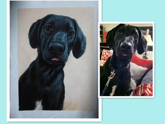 F&S Gift Store Custom portrait painting,hand painted pet portrait oil painting,family portrait,kids portrait,wedding portrait,couple portrait and etc