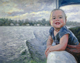F&S Gift Store Custom Impressionism Child Portrait Oil Painting on Canvas (from photo)