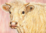 F&S Gift Store CUSTOM Highland Cow Oil Painting, Calf Bull Cattle Farm Animal Portrait, Made To Order Personalised Anniversary/Christmas/Birthday Scottish