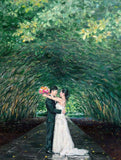 F&S Gift Store 2nd Anniversary Gift Oil Painting from Your Wedding Photos (Cotton Canvas)