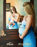 F&S Gift Store CUSTOM oil portrait on canvas - hand drawn portrait from your photo