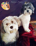 F&S Gift Store Havanese Dog Portrait - Havanese Dog Painting from your Photo - Portraits-by-Nc