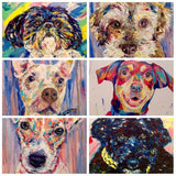 F&S Gift Store Dog Painting From Photo Oil Canvas To Order Custom Pet Portrait Personalized Painting Dog Lover Gift Anniversary Present For Parents Xmas