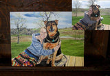 F&S Gift Store CUSTOME OIL PAINTING of pet and owner or two animals based off of you photos