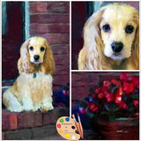 F&S Gift Store Cocker Spaniel Portrait - Custom Dog Painting - Pet Portraits by NC