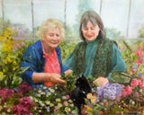 F&S Gift Store Custom portrait oil painting realistic fine art family grandparent portrait commissioned art from photo grandma grandpa birthday gift 16x20