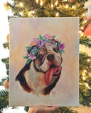 F&S Gift Store Custom canvas Oil Dog Painting, Custom Pet Portrait, Pet Painting from Photo, Pet Portrait Painting, Pet Oil Painting