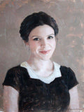 F&S Gift Store Custom painting portrait art oil portrait painting 12 x 16 inches head and shoulders woman painting original fine art