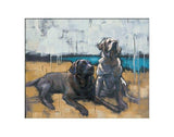 F&S Gift Store Labrador Dog Art - Matted Print of Original Custom Oil Painting - Dog Art, Dogs, Puppy, Animal Wall Art, Fun Art, For Boy, Girl, Labradors