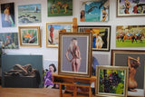 F&S Gift Store Nude portrait, Blonde, Portrait from photo, Canvas painting, Hyperrealism , Ready to hang, Certificate attached, Erotic Art, 27,6 x 19,7 in