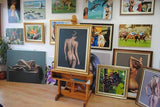 F&S Gift Store Nude portrait, Portrait from photo, Canvas painting, Hyperrealism , Ready to hang, Certificate attached, Erotic Art, 31.5 x23.6 in