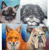 F&S Gift Store SAMPLE Custom Pet Portrait Oil Painting 6"x 6"