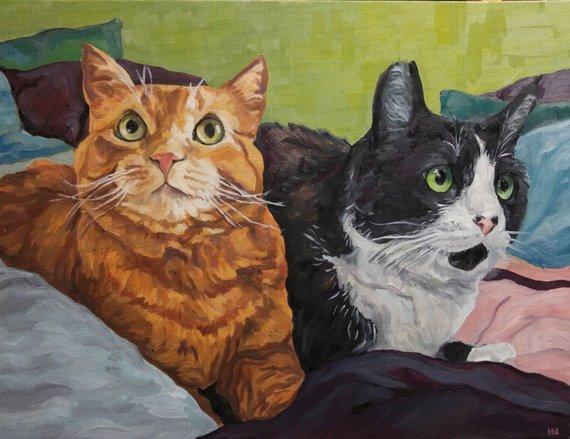 Personalized Oil Painting From Photos, handcraft art on Canvas-Show Case TKH100880-24