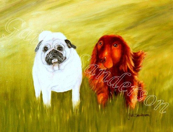 F&S Gift Store Custom Pet Portraits, Oil Painting, Pet Portrait, Great Gift, Special Occasion.
