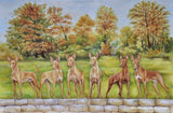 F&S Gift Store Custom Dog portrait Large realistic Scenic DOG PORTRAIT Hand painted from photos Oil painting Personalised memorial Scenic forest landscape
