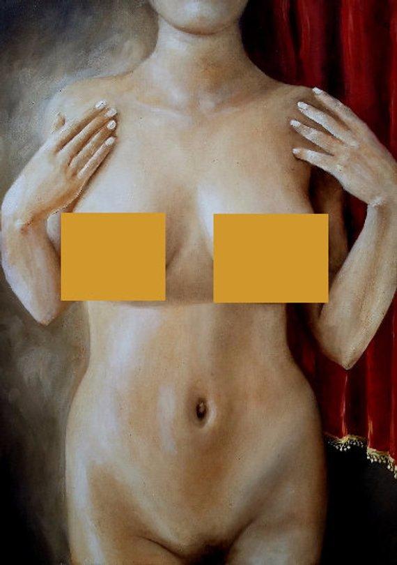 F&S Gift Store Mature Women oil portrait, nude women, nude portrait, oil art, oil portret, naked girl, erotic, naked woman, custom orders, custom portrait
