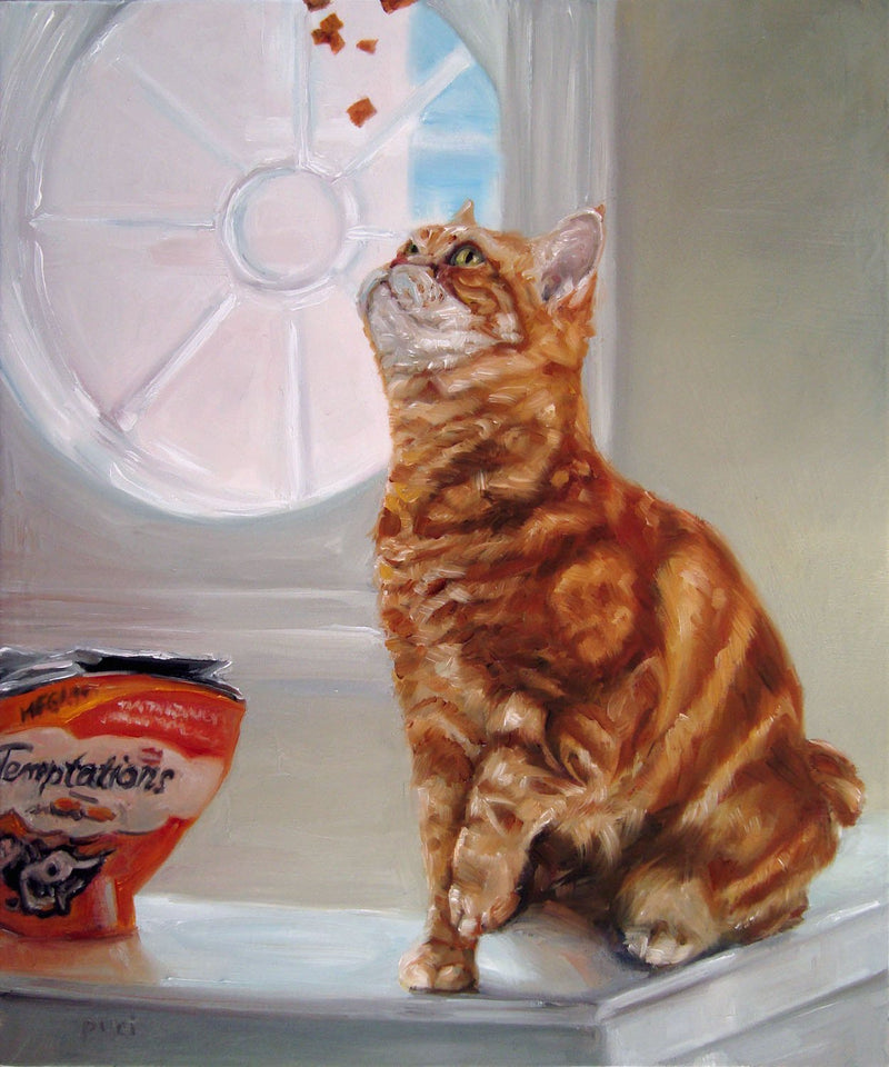 F&S Gift Store Kitty Cat Treats, CUSTOM Pet Portrait oil portrait paintings by puci, 10x12"