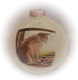 F&S Gift Store Cat portrait painting, custom Christmas ornament, memorial cat portrait paintings