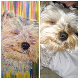 F&S Gift Store Dog Portrait From Photo Oil Painting Dog Lover Gift Custom Dog Portrait Custom Pet Oil Painting Canvas Dog Impasto Portrait Palette Knife