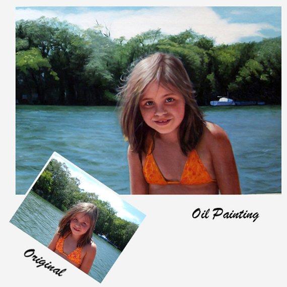 F&S Gift Store Custom children portrait handmade portrait photos to painting