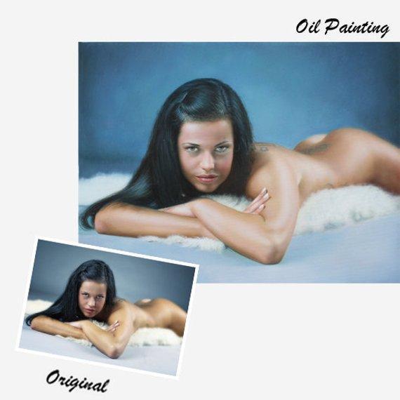 Personalized Oil Painting From Photos, handcraft art on Canvas-Show Case HBG101271-24