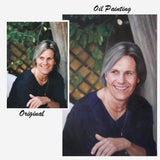 F&S Gift Store Custom Photo to Painting Hand made Museum Quality Oil Portrait Self Portrait