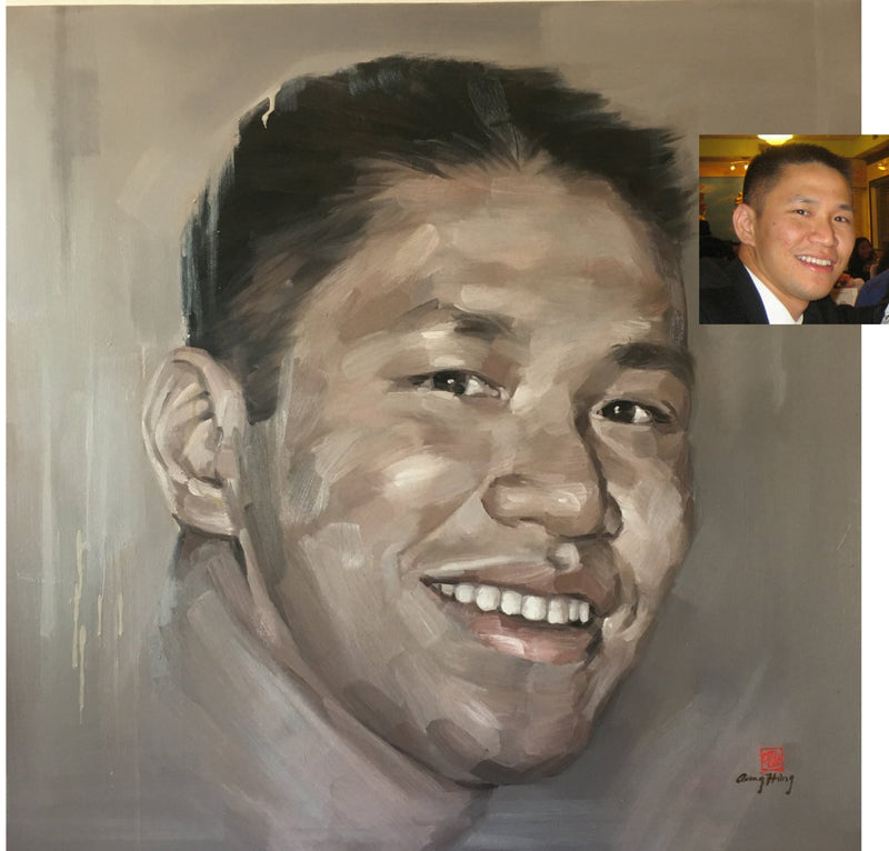 Personalized Oil Painting From Photos, handcraft art on Canvas-Show Case QOB101786-48
