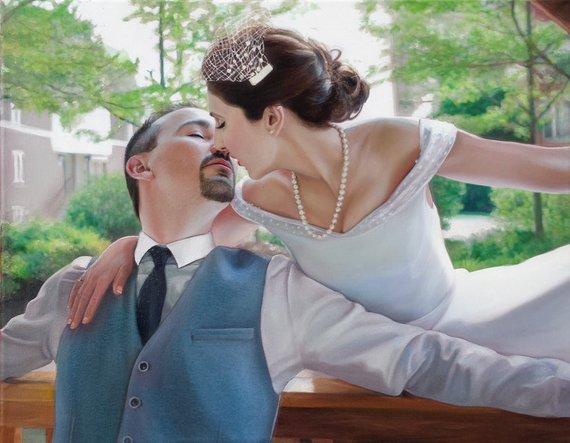 F&S Gift Store Custom Portrait Oil Painting Custom Painting - Wedding Gift - Anniversary Gift