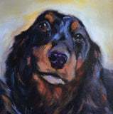 F&S Gift Store Dachshound, Custom Pet Portrait, Dog Painting, Oil Painting, Christmas gift idea, two dogs portrait, pet portrait, Dachshund, 11x14