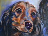 F&S Gift Store Dachshound, Custom Pet Portrait, Dog Painting, Oil Painting, Christmas gift idea, two dogs portrait, pet portrait, Dachshund, 11x14