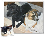 F&S Gift Store 18x24 custom oil pet portrait painting two dogs Vizsla gift picture on large stretched canvas wall art