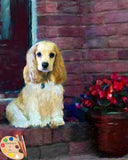 F&S Gift Store Cocker Spaniel Portrait - Custom Dog Painting - Pet Portraits by NC