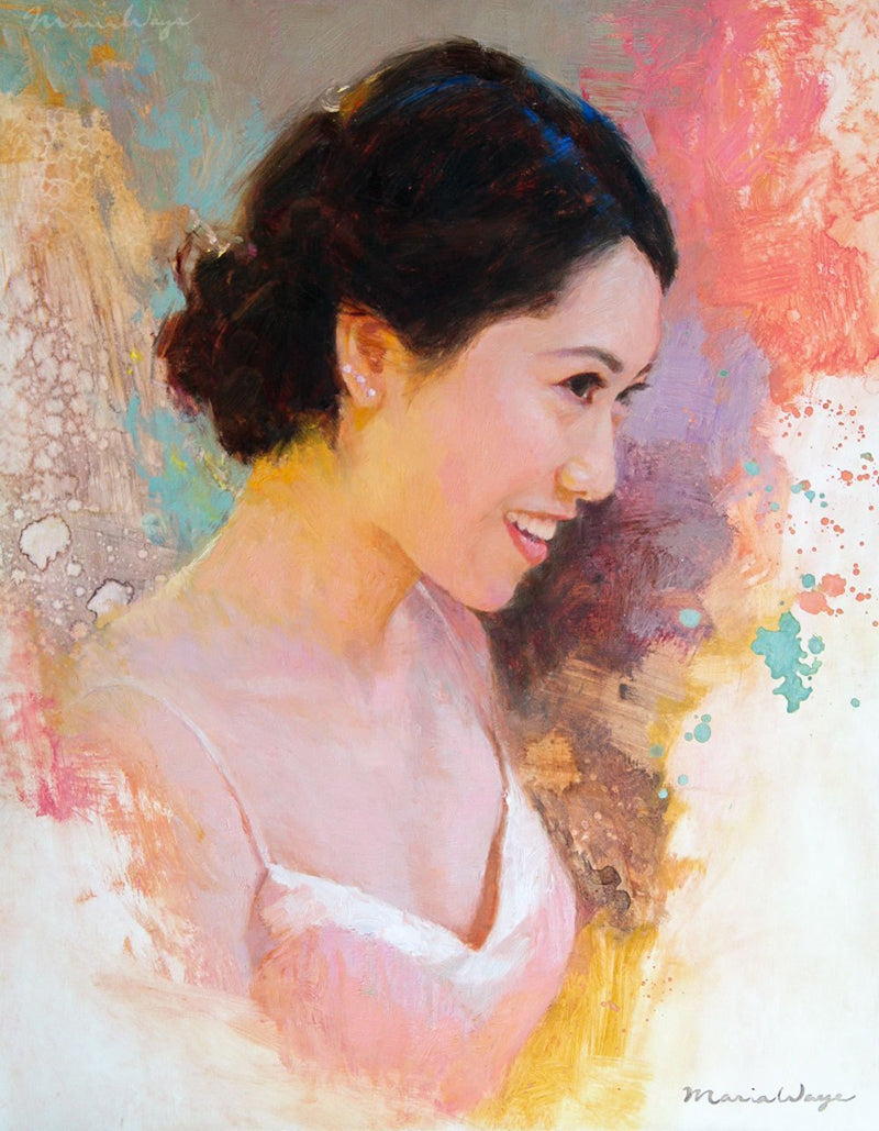 F&S Gift Store Custom portrait commission from photo, 12 x 16 inches, head and shoulders oil painting