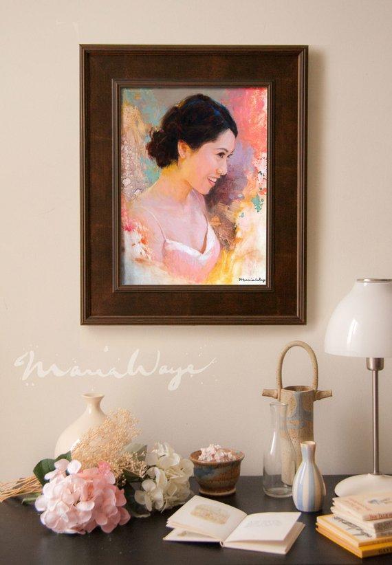 F&S Gift Store Custom portrait commission from photo, 12 x 16 inches, head and shoulders oil painting