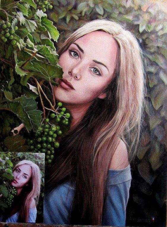 Personalized Oil Painting From Photos, handcraft art on Canvas-Show Case NBA101569-24